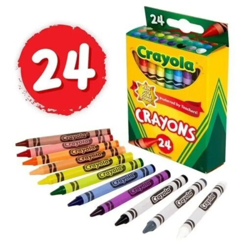 Crayola Made w Solar Power Preferred by‎ Teachers 24 Nontoxic Crayons/12 Boxes